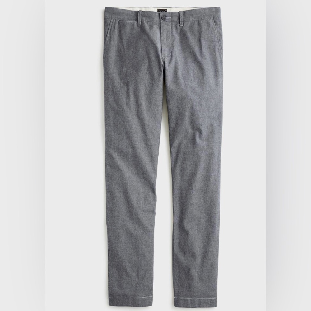 NWT J. Crew 484 Slim Stretch Pants Slacks 32x32 in Navy Chambray